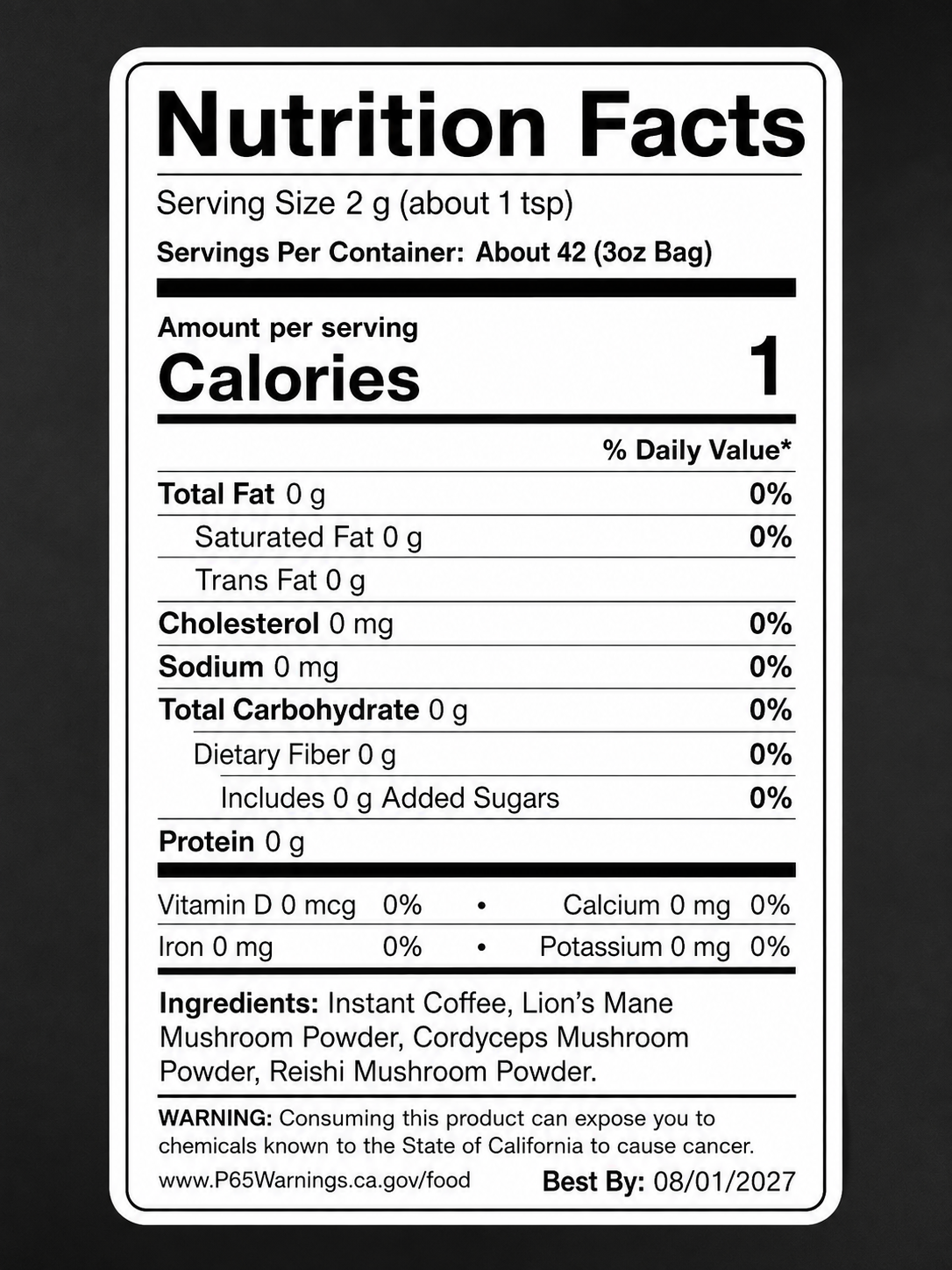 Instant Coffee with Mushroom